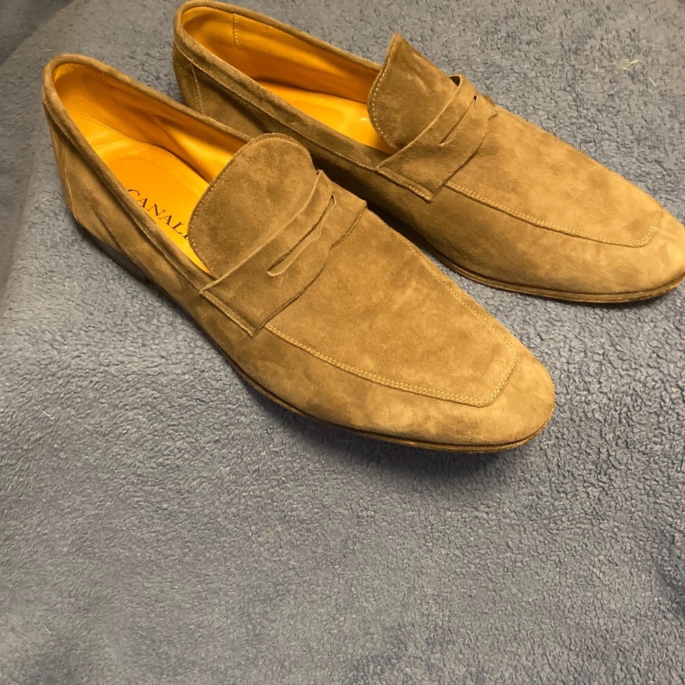 Canali men's shoes, beige/tan, size 44.5